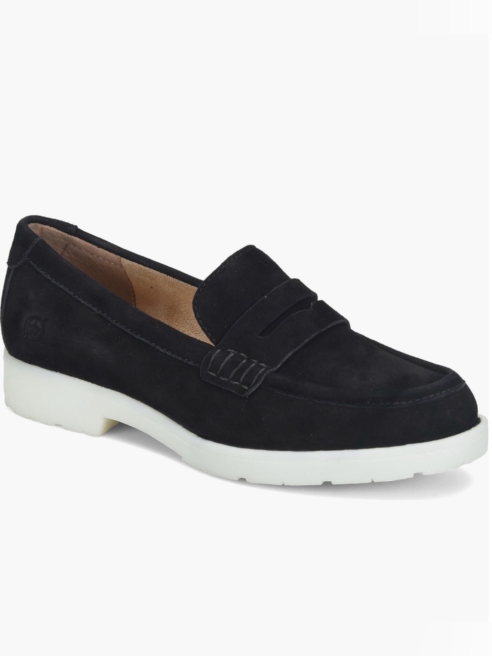 Born Bree Women’s Penny Loafer 
Size 8M
Black Suede
Brand New in Box!